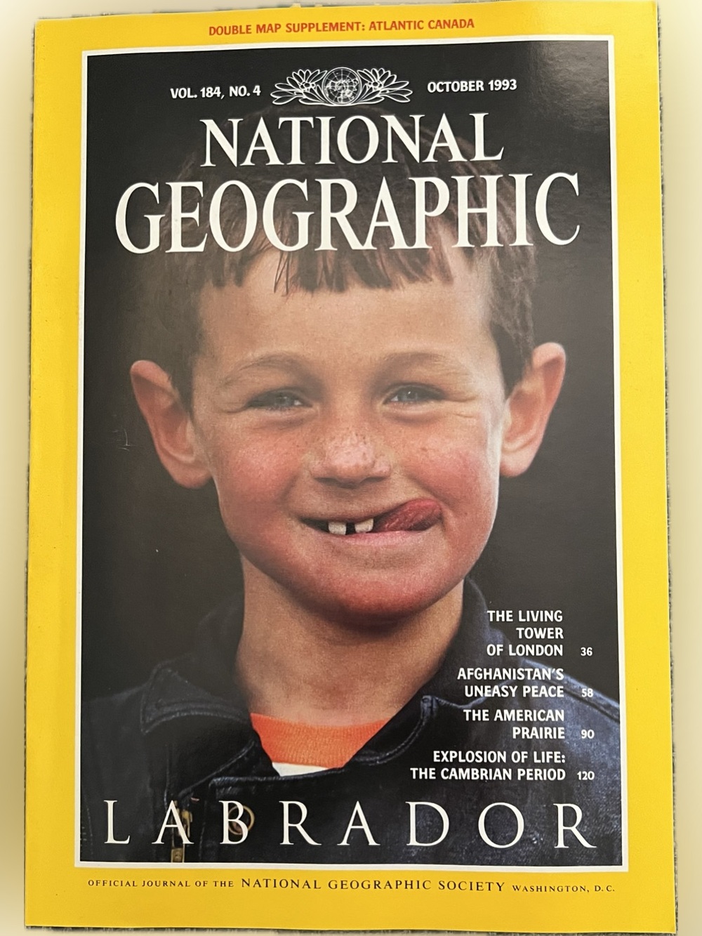🍄 Vintage National Geographic Magazine Vol. 184 #4 October 1993 Map